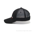 Klassiek op maat gemaakt zwarte mesh geborduurde trucker hoed cap